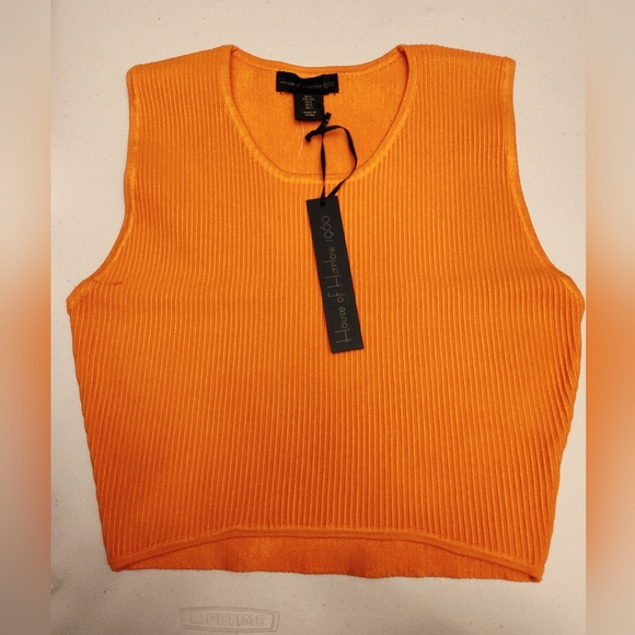 House of Harlow 1960 Crewneck Ribbed Knit Crop Top - Picture 2 of 11